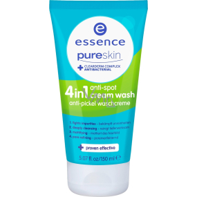 Essence Pure Skin Anti-Spot Cream Wash 4v1 umývací krém 150 ml