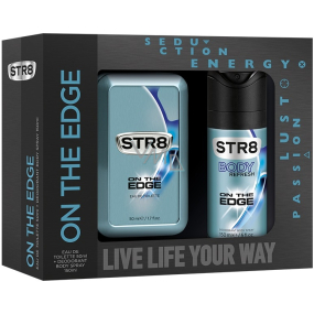 Str8 On The Edge toaletná voda pre mužov 50 ml + dezodorant sprej 150 ml, darčeková sada