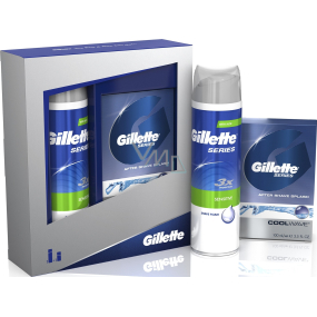 Gillette Series Cool Wave voda po holení 100 ml + Series Sensitive pena na holenie 250 ml, kozmetická sada, pre mužov