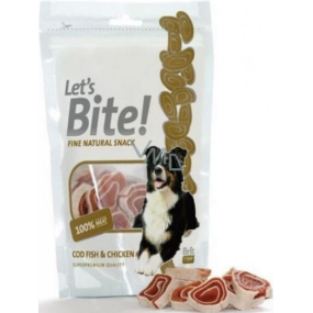 Brit Lets Bite Treska a kurča rolka doplnkové krmivo pre psov 80 g