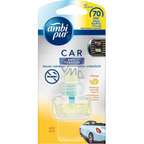 Ambi Pur Car Anti Tobacco Citrus osviežovač vzduchu do auta náhradná náplň 7 ml