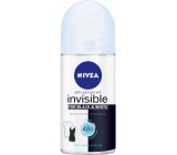 Nivea Invisible Black & White Pure guličkový antiperspirant roll-on pre ženy 50 ml