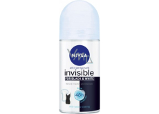 Nivea Invisible Black & White Pure guličkový antiperspirant roll-on pre ženy 50 ml