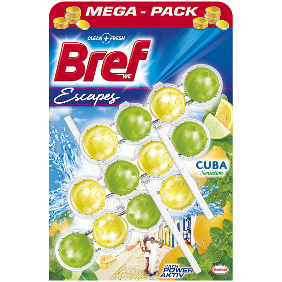Bref Escapes Power Aktiv Cuba Sensation WC blok 3 x 50 g