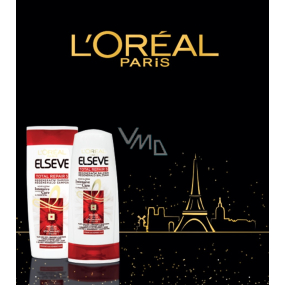 Loreal Paris Elseve Total Repair 5 ošetrujúci šampón 250 ml + balzam na vlasy 200 ml, kozmetická sada pre ženy