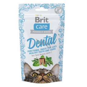 Brit Care Cat Snack Dental Krůta polomäkké doplnkové krmivo pre mačky 50 g