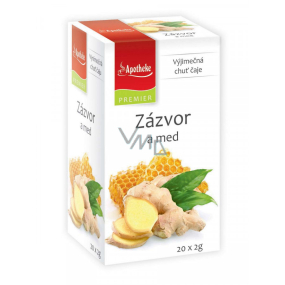 Apotheke Natur Zázvor a med ovocný čaj napomáha k tráveniu, dýchanie a duševnej pohode, 20 x 2 g