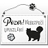 Nekupto Pets Drevená tabuľka biela, Mačka 155 x 98 x 5 mm