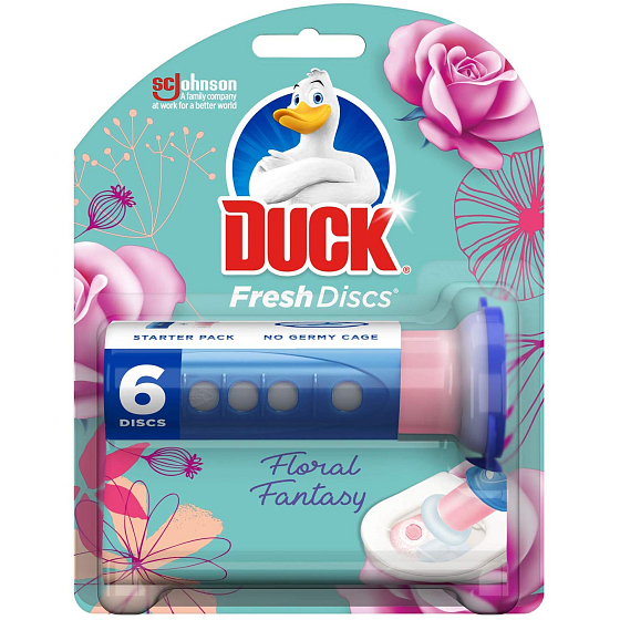 Duck Fresh Discs Floral Fantasy WC gél pre hygienickú čistotu a sviežosť Vašej toalety 36 ml
