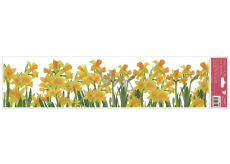 Okenné fólie bez lepidla pruhy Narcisy 64 x 15 cm