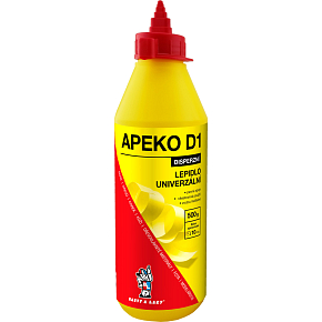 APEKO D1 lepidlo na drevo, papier, kožu s aplikátorom, 500 g
