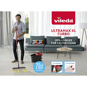 Vileda Ultramat Turbo XL mop kompletná sada Vileda Ultramat Turbo XL mop kompletná sada