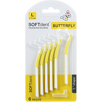 SOFTdent zahnuté mezizubné kartáčky L 0,7 mm, 6 ks