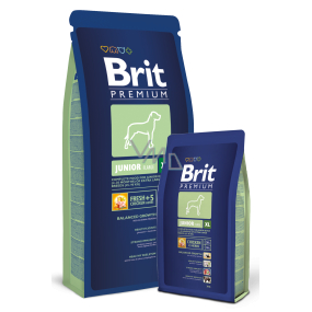 Brit Premium Junior XL pre šteňatá psov 4 - 30 mesiacov extra veľkých plemien 45 -90 kg - 15 kg Kompletné krmivo