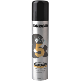 Toni & Guy Brushable Freeze Hold 5 extrémne tužiaci lak na vlasy 250 ml