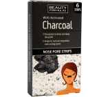 Beauty Formulas Charcoal Aktívne uhlie pásky na nos 6 kusov