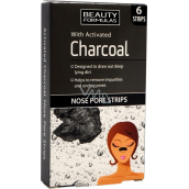 Beauty Formulas Charcoal Aktívne uhlie pásky na nos 6 kusov