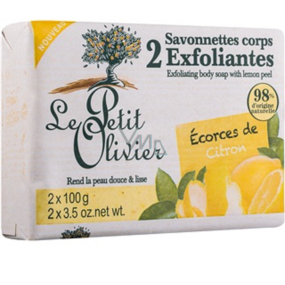Le Petit Olivier Citron peelingové toaletné mydlo 2 x 100 g