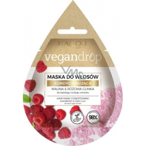 Marion Vegan Drop Malina & ružový íl kondicionačná maska pre všetky typy vlasov 20 ml