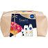 Nivea Firming Care Q10 spevňujúce telové mlieko 400 ml + Apricot sprchový gél 250 ml + Black & White antiperspirant roll-on 50 ml + etue, kozmetická sada