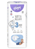 Bella Happy Midi 3 5 - 9 kg detské plienkové nohavičky 50 kusov