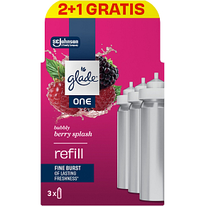 Glade ONE náhradní náplně do osvěžovače vzduchu Bubbly Berry Splash 3×10 ml, 30 ml Glade ONE náhradní náplně do osvěžovače vzduchu Bubbly Berry Splash 3×10 ml, 30 ml