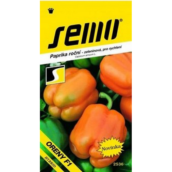 Semo Paprika ročná zeleninová, pre rýchlenie Oren oranžová 15 semien