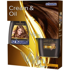 Schauma Cream & Oil šampón na vlasy 250 ml + balzam 200 ml, kozmetická sada