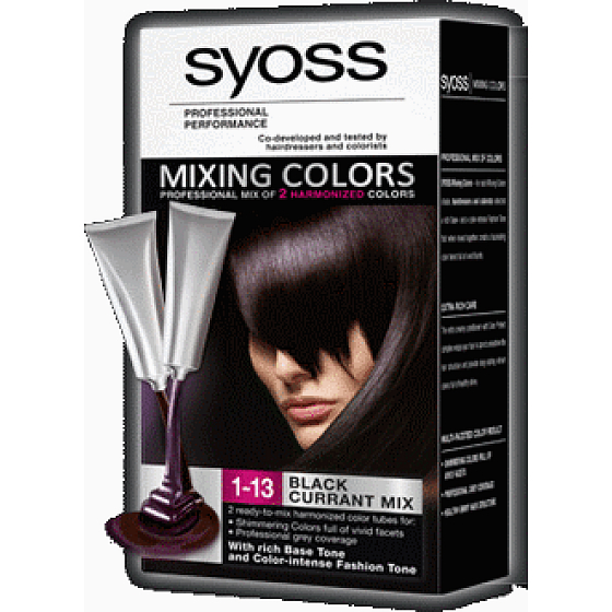 Syoss Mixing Colors dlhotrvajúca farba na vlasy 1-13 Mix Čierneho Ríbezlí
