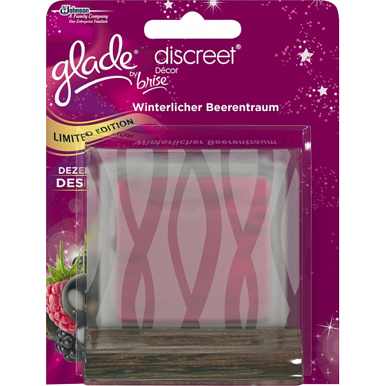 Glade Blackberry Frost Discreet Decor osviežovač vzduchu sklo 12 g