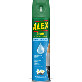 Alex Proti prachu antistatický na všetky povrchy s vôňou jazmínu a korenia, 400 ml Alex Proti prachu antistatický na všetky povrchy s vôňou jazmínu a korenia, 400 ml