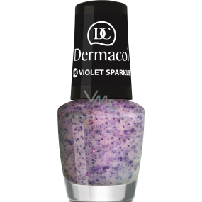 Dermacol Nail Polish with Effect lak na nechty s efektom 09 Violet Sparkle 5 ml