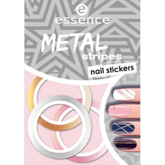 Essence Nail Art Metal Stripes nálepky na nechty 04 1 aršík
