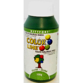Kittfort Color Line tekutá maliarska farba Zelená 100 g