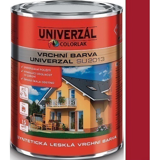 Colorlak Univerzal SU2013 syntetická lesklá vrchná farba Červená višňová tmavá 0,6 l