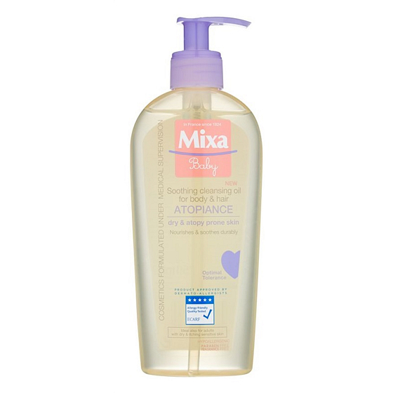 Mixa Baby Atopiance Soothing Cleansing Oil upokojujúci a čistiaci olej pre deti na vlasy a pokožku so sklonom k atopii 250 ml
