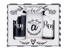 Bohemia Gifts Pán a pani sprchový gél 2 x 100 ml + soľ do kúpeľa 110 g, kozmetická súprava pre novomanželov