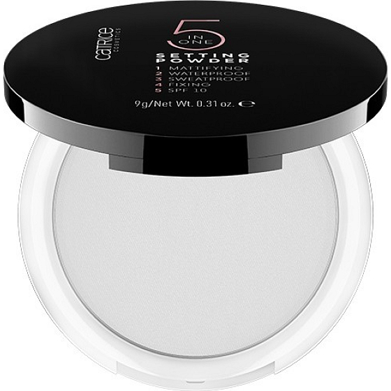 Catrice 5 in 1 Setting Powder 5v1 fixačný púder 010 Transparent 9 g
