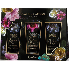 Baylis & Harding Boudoire Rose krém na ruky 3 x 50 ml, kozmetická sada pre ženy