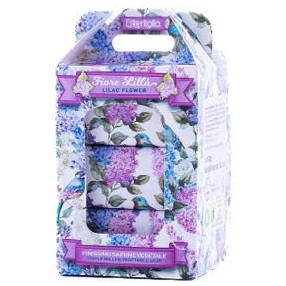 Iteritalia Lilac Talianske bylinné toaletné mydlo 3 x 100 g, darčeková súprava