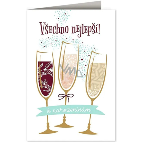 Nekupto Narodeninové želania Pohár na víno 115 x 170 mm