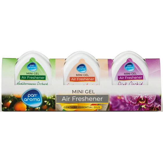 Pan Aroma Mini vanička gelový osvěžovač vzduchu 3 x 60 g mix