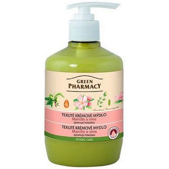 Green Pharmacy Mandle a Oves tekuté mydlo s dávkovačom 460 ml