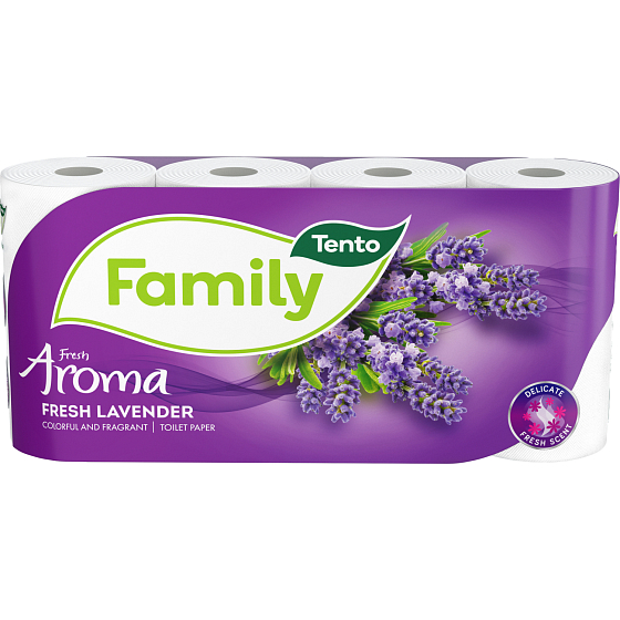 Tento Fresh Aroma Levandula 2vrstvový toaletný papier,8 rolí, role 17,8 m