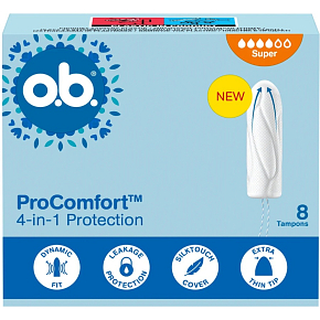 O.B. ProComfort tampóny super 8 kusov