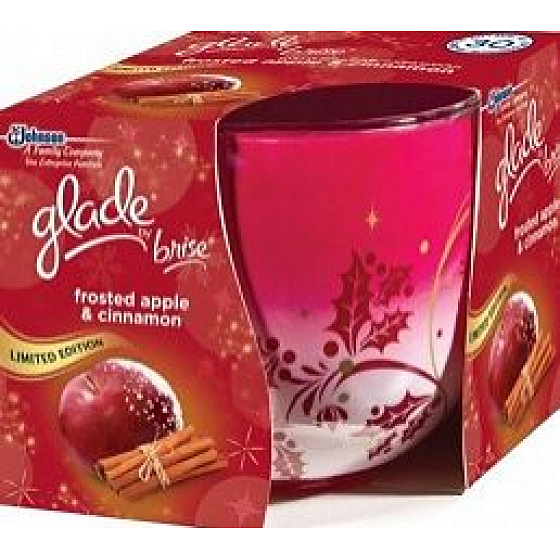 Glade by Brise Jablko & Škorica vonná sviečka v skle, doba horenia až 30 hodín 120 g