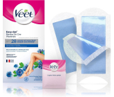 Veet Easy-Gel Telo a nohy depilačné voskové pásiky pre citlivú pokožku 40 kusov + Perfect Finish obrúsky pre záverečnú starostlivosť 4 kusy