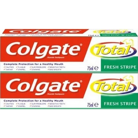 Colgate Total Fresh Stripe zubná pasta 2x75 ml, duopack