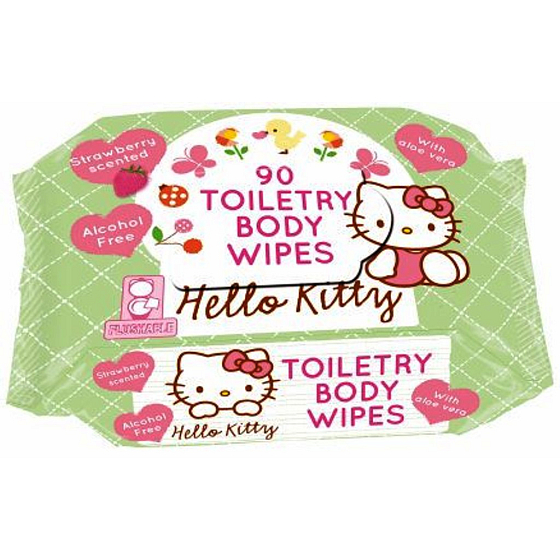 Hello Kitty Vlhčené obrúsky pre deti 90 kusov