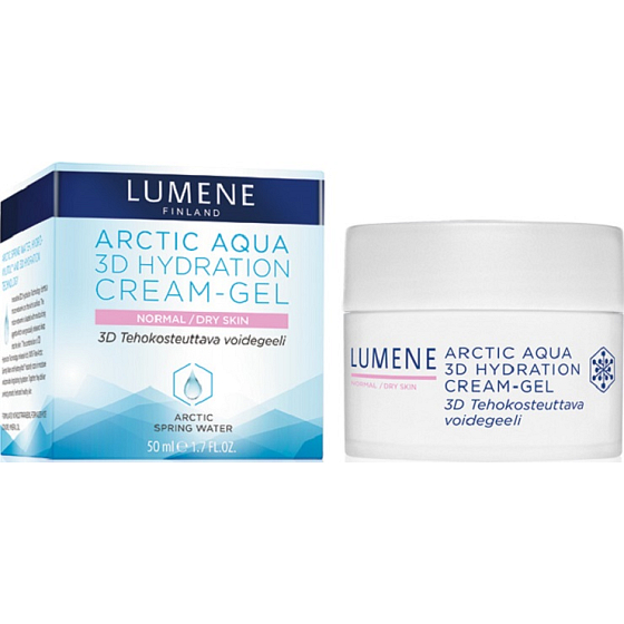 Lumene Arctic Aqua 3D Hydration Cream-Gel Hydratačný krémový gél pre normálnu / suchú pleť 50 ml